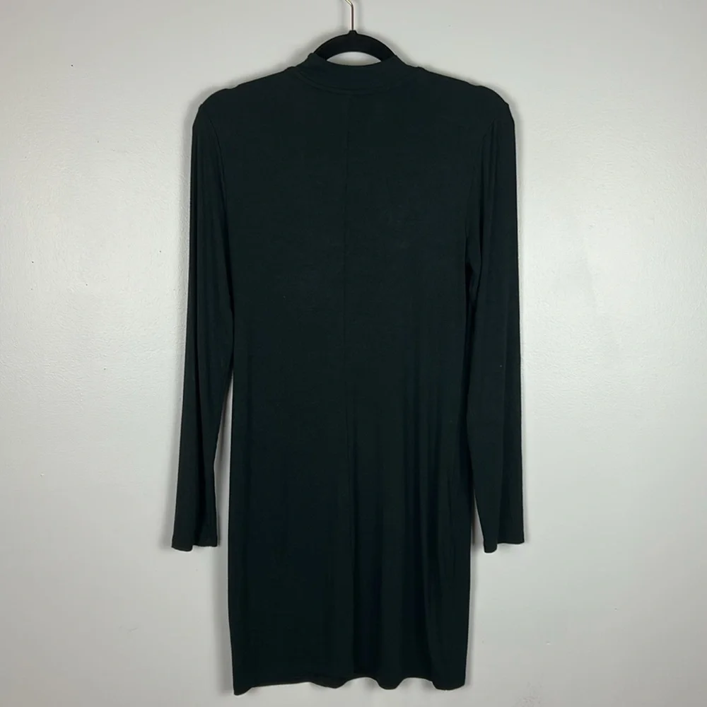 Aritzia Babaton Classic Versatile Mock Neck Long Sleeve Mini Dress Medium Black - Picture 12 of 12